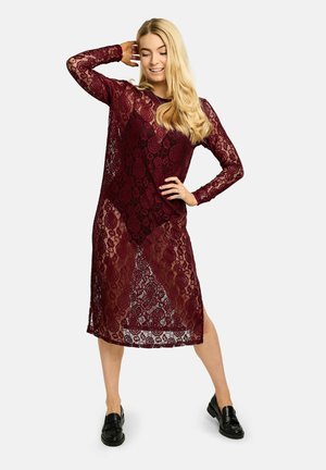 LACY - Rochie de zi - bordeaux lace