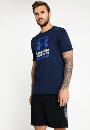 Under Armour FOUNDATION SS - Print T-shirt - academy/steel/royal