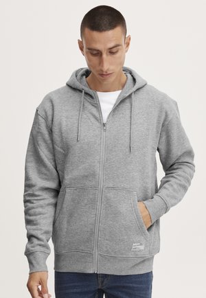 Solid SDLenz - Zip-up sweatshirt - light grey melange
