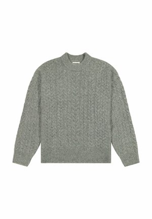 Wrangler LONG SLEEVE CABLE REGULAR FIT - Jersey de punto - grey heather