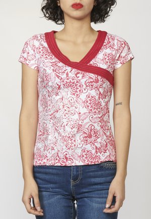 T-shirt con stampa - coral