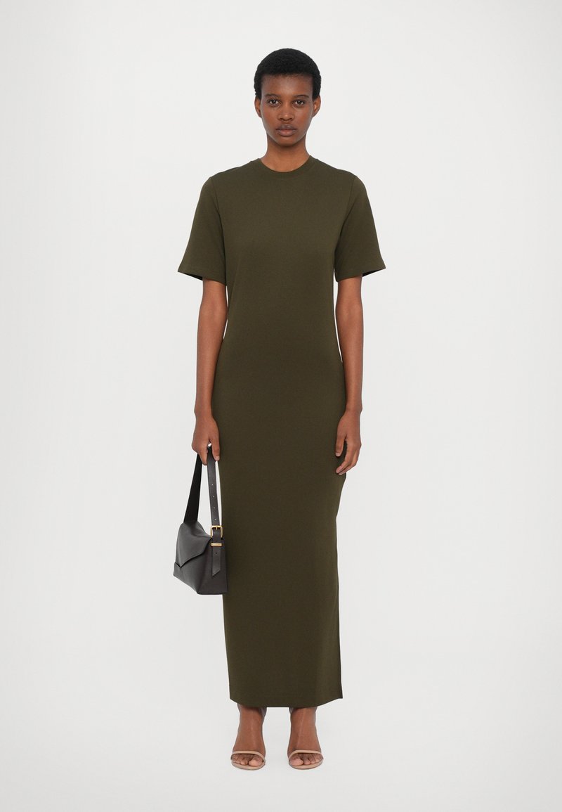 dark khaki green dress US2 / Picture Color main image 1