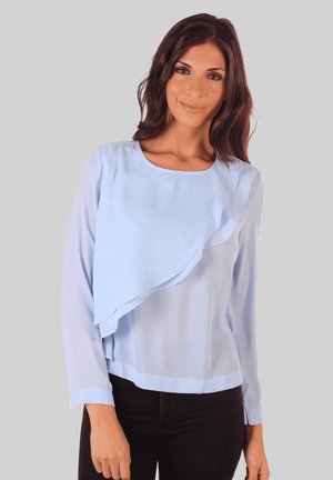 FLUIDA CON VOLANTES - Blusa - azul celeste