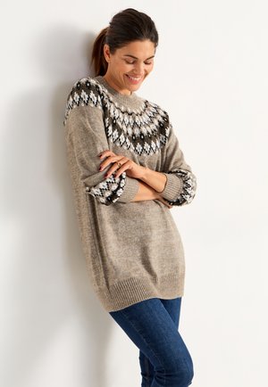 Jumper - beige patterned