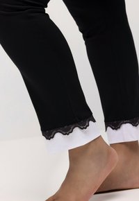 Ulla Popken RUNDHALS LANGARM SET - Yöasusetti - black