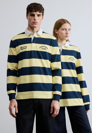 STRIPE GRAPHIC RUGBY UNISEX - Majica z dolgimi rokavi - citronella