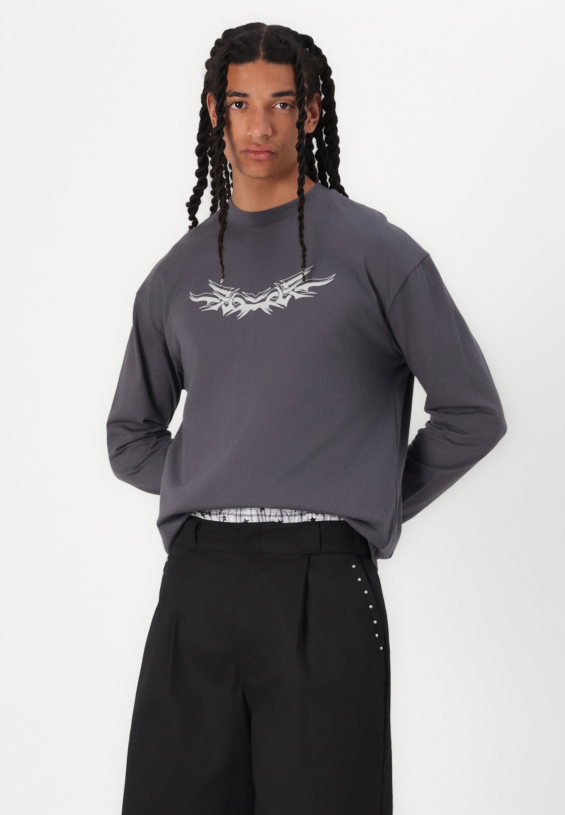 Jaded London STUDDED GOLIATH UNISEX - Shorts - black