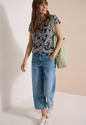 Cecil, T-SHIRT MIT V-NECK UND PRINT - T-shirt imprimé - black