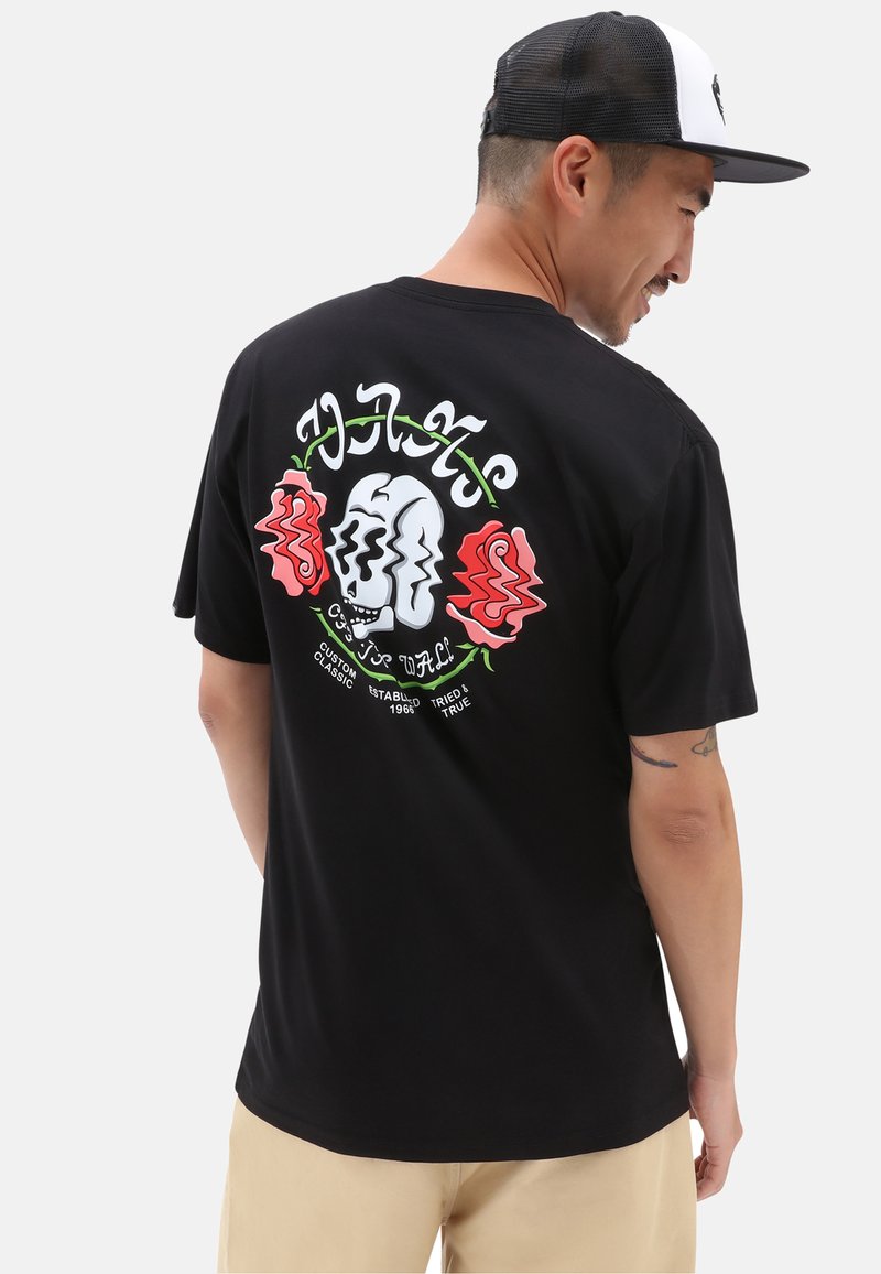 Vans SHAKEN SKULL SS TEE - Printtipaita - black