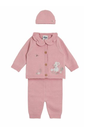 REGULAR FIT 3-PIECE SET - Kootud müts - pink