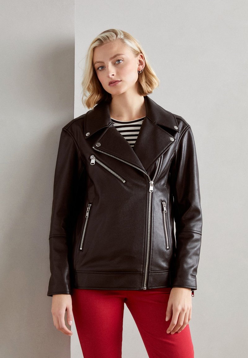 Marks & Spencer - BOYFRIEND BIKER - Jakna iz umetnega usnja - black, Povečajte