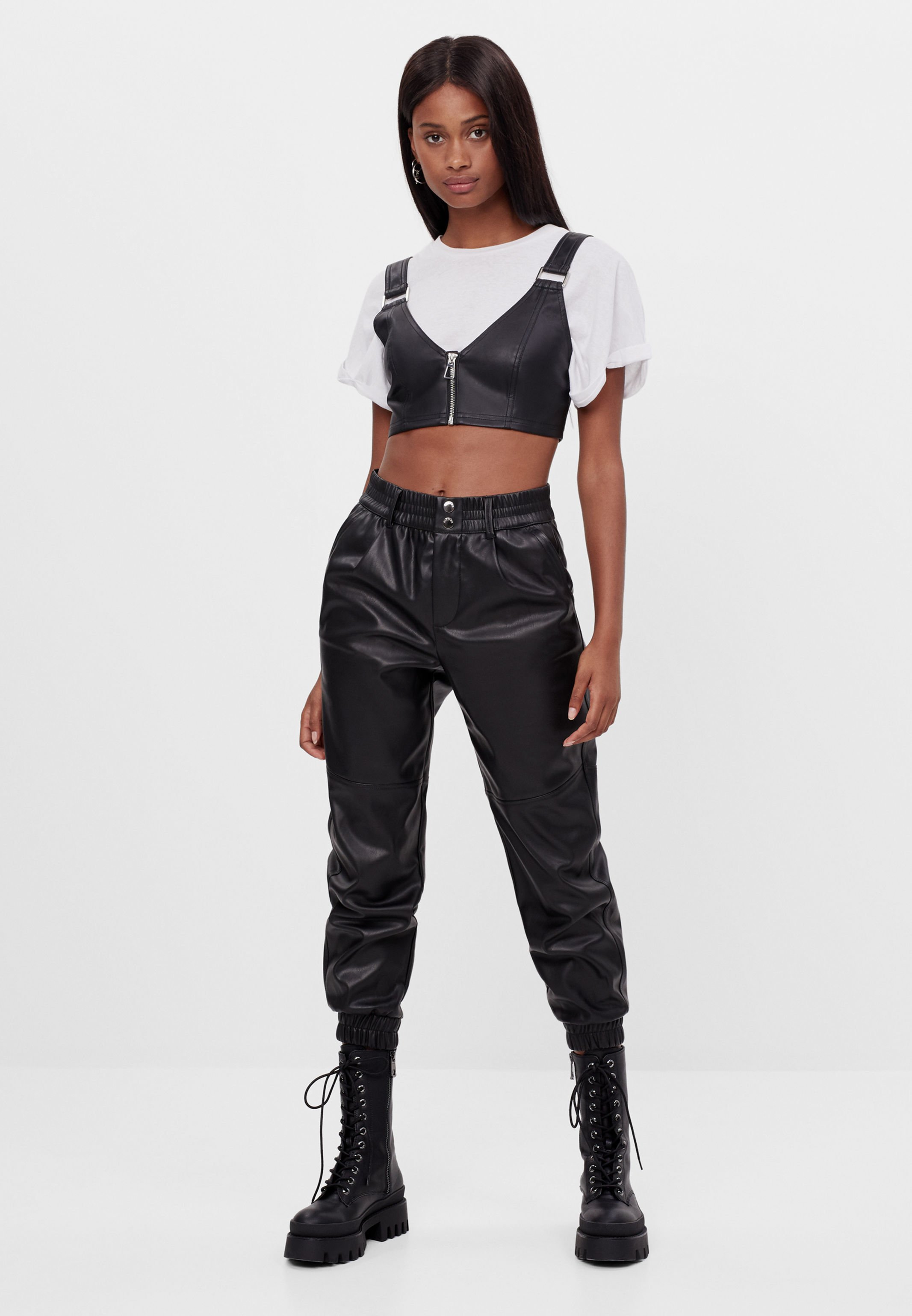 Bershka Pantaloni - black/nero - Zalando.it