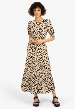 Robe longue - beige schwarz