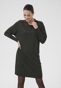 Kaffe Robe pull - dark grey melange
