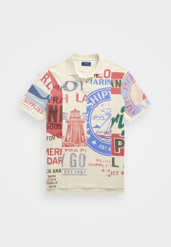 CLASSIC DRY GOODS–PRINT POLO SHIRT - Polo shirt - chalk heather multi3