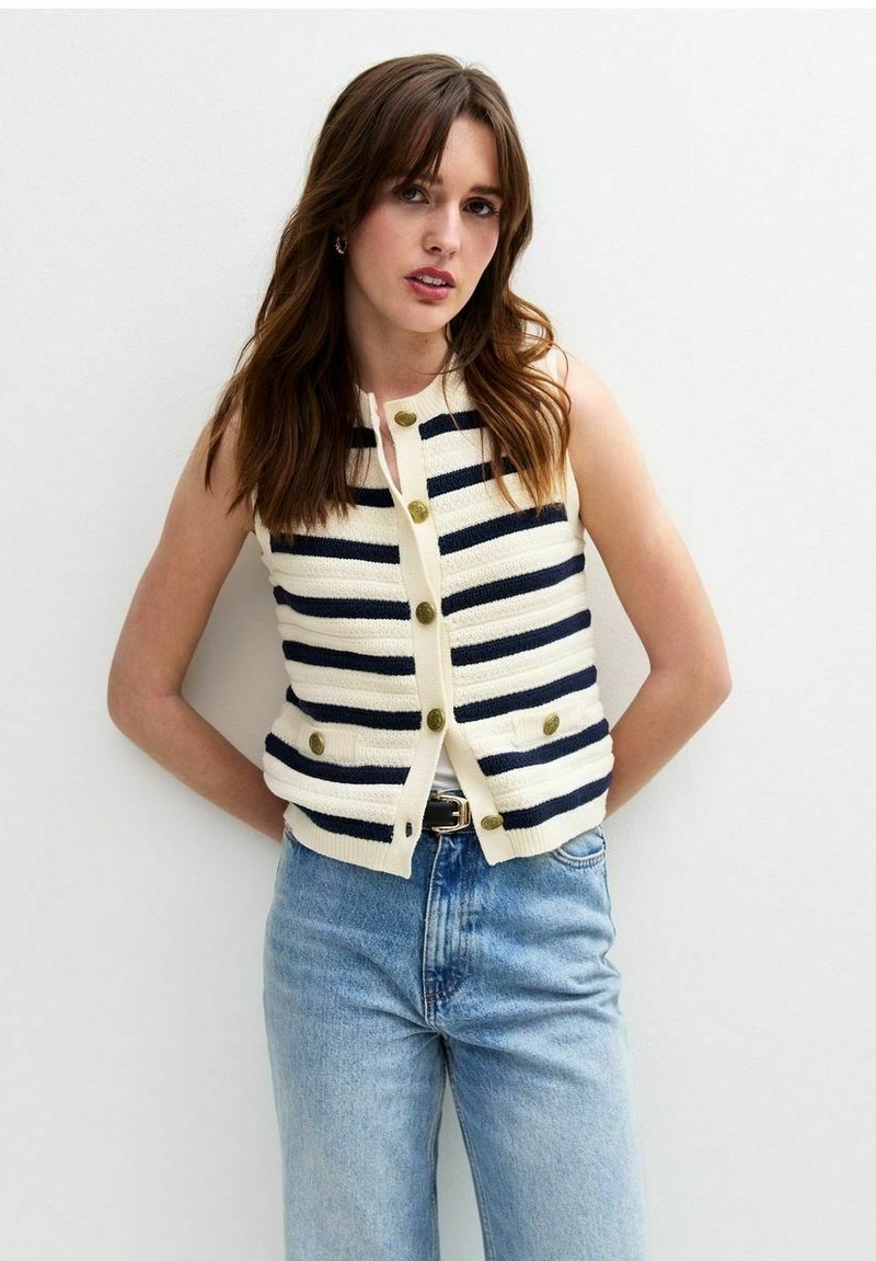 New Look - BUTTON UP  - Débardeur - white pattern, Agrandir