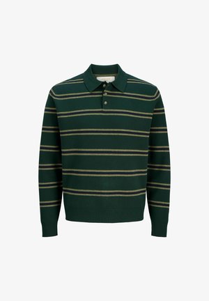 Jack & Jones, KNITTED POLO STRIPED KNITTED POLO - Polo - pine grove