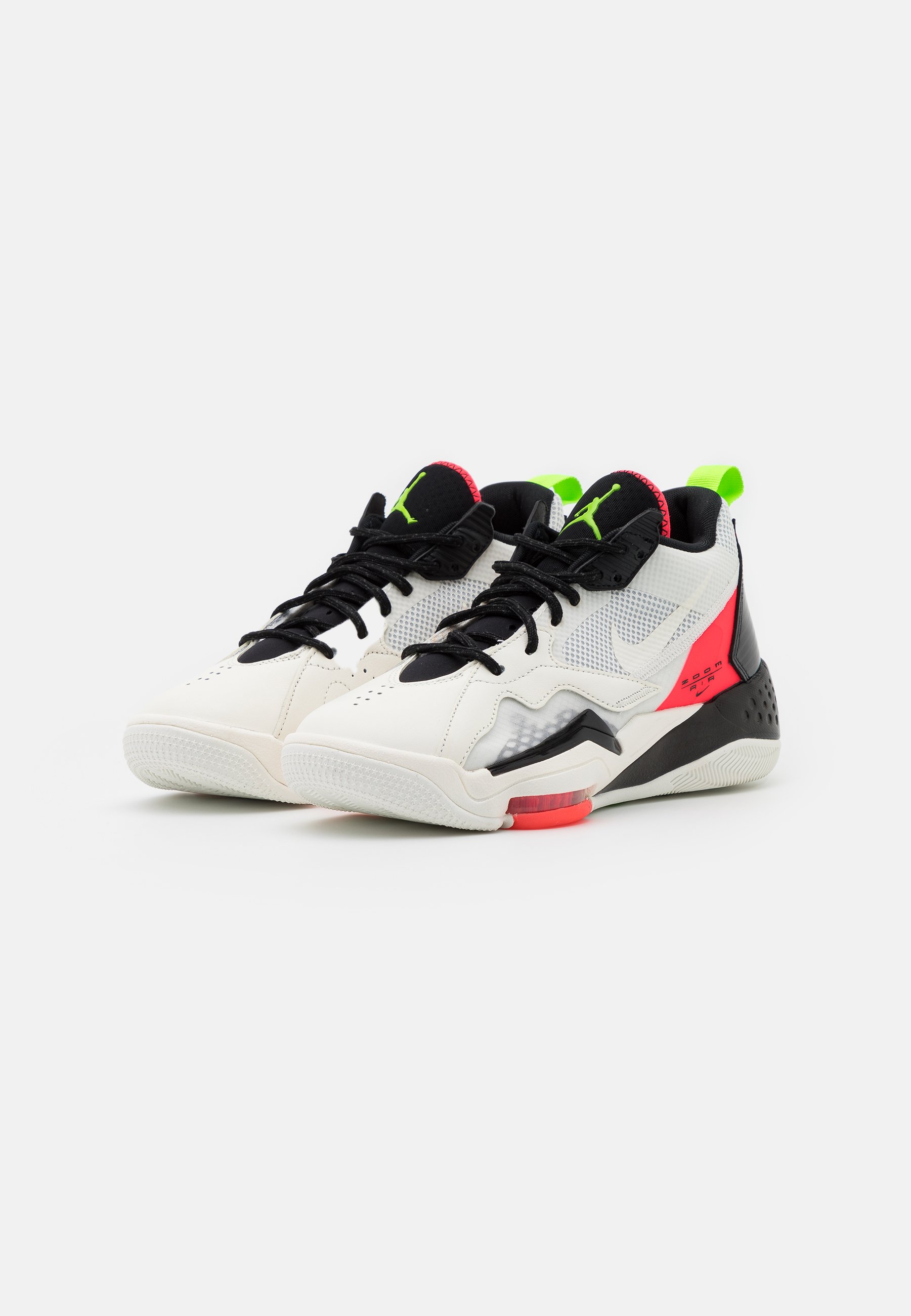 Jordan ZOOM '92 - Sneakers hoog - white/flash crimson/black/sail/electric  green/volt/wit - Zalando.nl