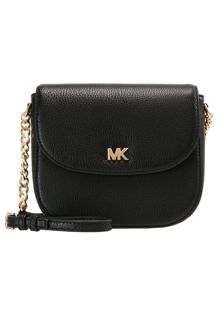 MICHAEL Michael Kors MOTT HALF DOME CROSSBODY SMALL SHINY MICHAEL Michael Kors MOTT Skulderveske black Zalando.no