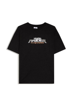 Bershka, TSHIRT - Tričko s potlačou - black