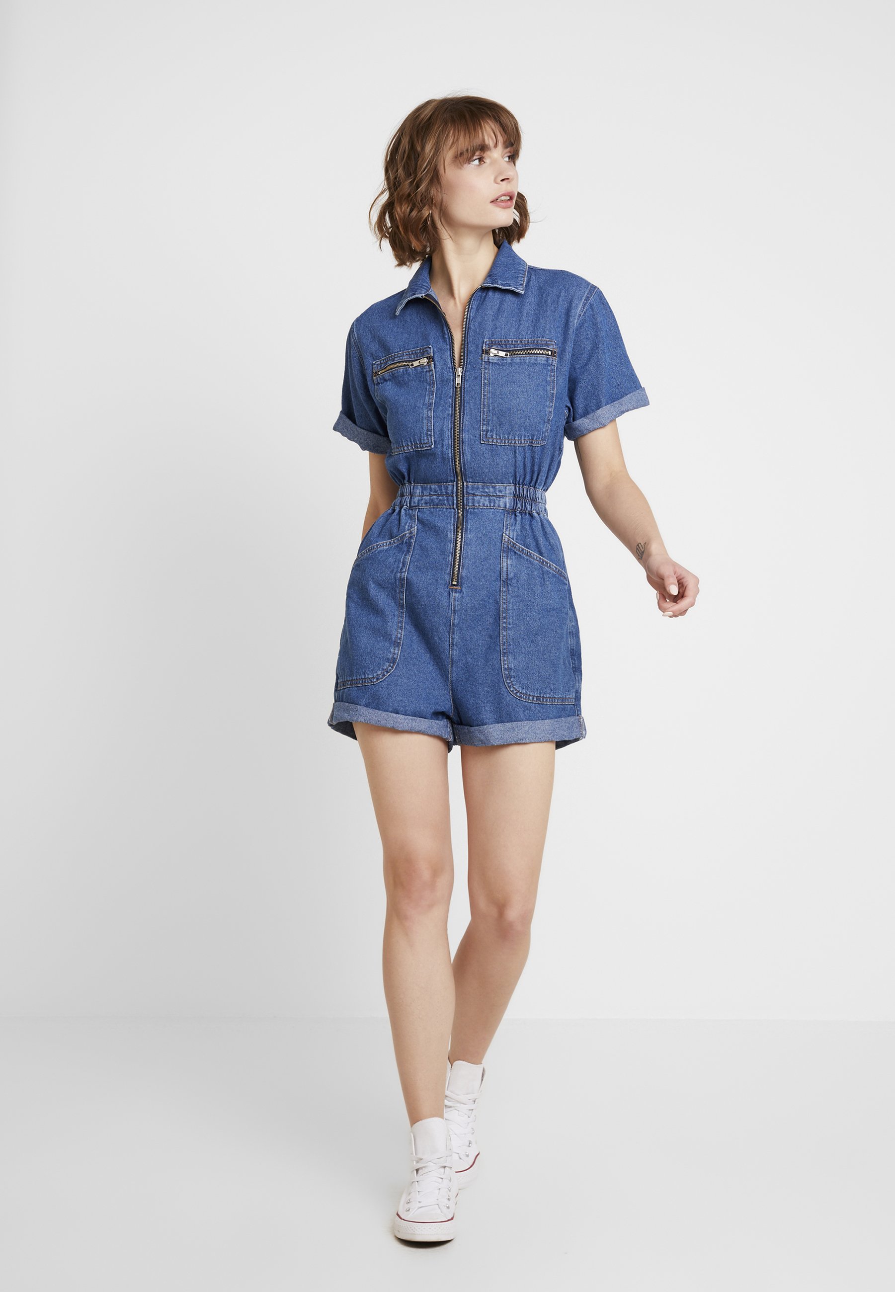 topshop denim romper