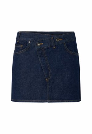 LIU JO, LIU JO ASYMMETRISCHER JEANS-MINIROCK - Φούστα σε γραμμή Α - dark-blue denim
