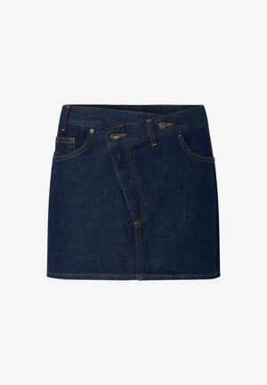LIU JO, LIU JO ASYMMETRISCHER JEANS-MINIROCK - Φούστα σε γραμμή Α - dark-blue denim