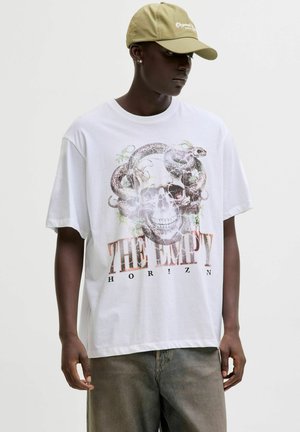 Jack & Jones JORBAND TEE CREW NECK  - T-shirt con stampa - bright white