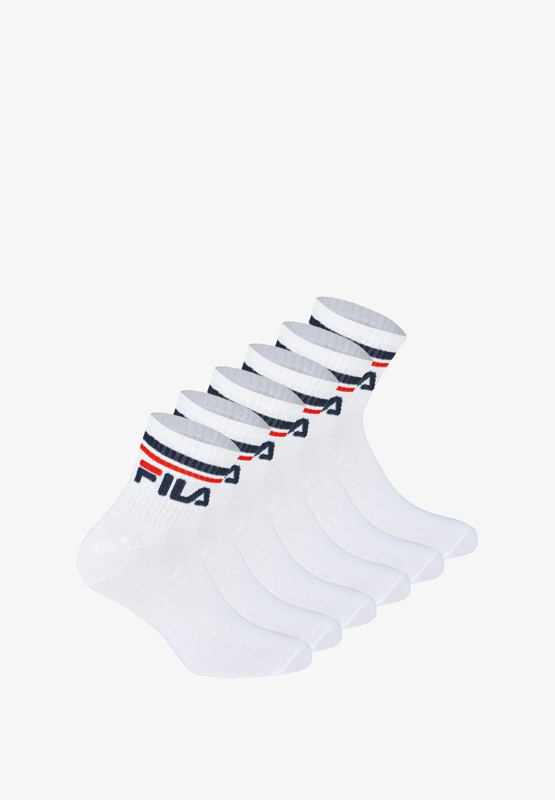 Fila UNISEX  6 PAAR QUARTER  LOGO-BUND - Calze - weiß