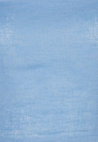 Tissu en lin bleu clair avec une texture douce, présentant un motif uniforme et un léger éclat, adapté à diverses applications.
