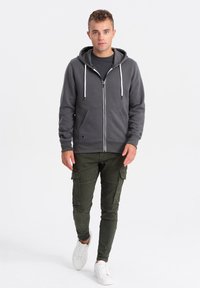 Ombre Mikina na zip - dark grey