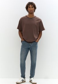 PULL&BEAR SKINNY - Répafazonú farmer - light blue