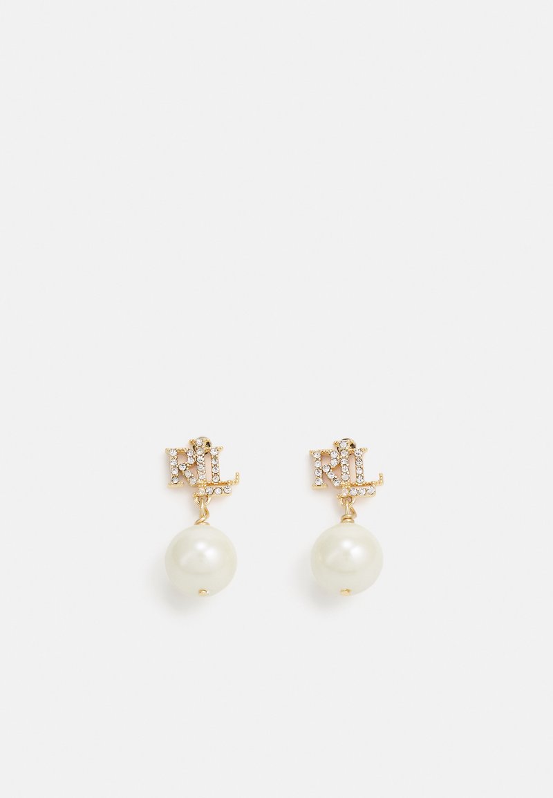 Lauren Ralph Lauren - LOGO DROP - Earrings - gold-coloured/white, Enlarge