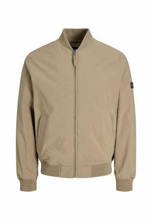 Jack & Jones PREMIUM, BOMBER JACKET ROUND NECK SET IN SLEEVES OTW BOMBER - Blouson Bomber - petrified oak