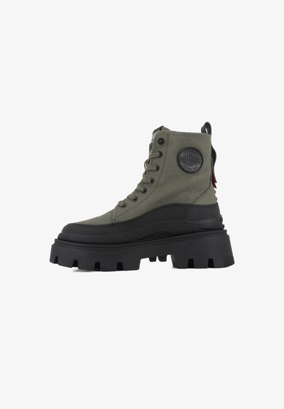 SQUAD ZIP - Bottines à plateau - olive night