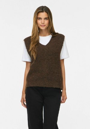 VILA WAISTCOAT VILAMPE KNITTED - Weste - coffee bean