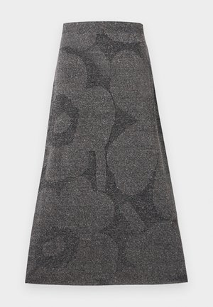 Marimekko SIVELLYS UNIKKO - A-line skirt - grey/dark grey