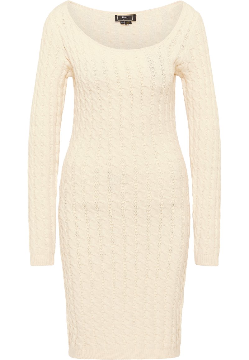 faina Gebreide jurk beige faina Gebreide jurk beige