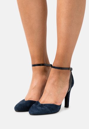 LEATHER - Tacones - dark blue