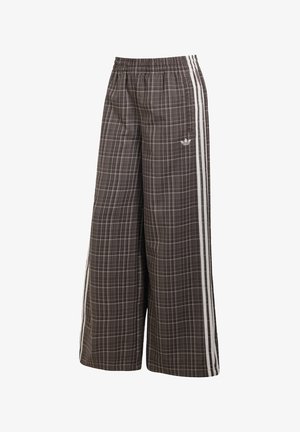 adidas Originals, LOOSE CHECK TRACK PANTS - Trousers - night brown