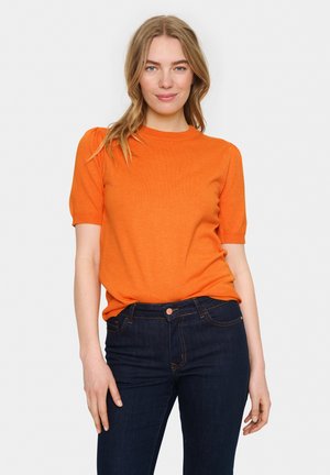 MILASZ SS - Lihtne T-särk - apricot melange