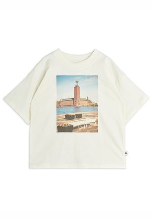 Mini Rodini CITY HALL TEE UNISEX - Print T-shirt - offwhite