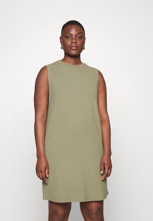 Pieces Curve PCKYLIE SL DRESS NOOS QX - Φόρεμα από ζέρσεϊ - deep lichen green