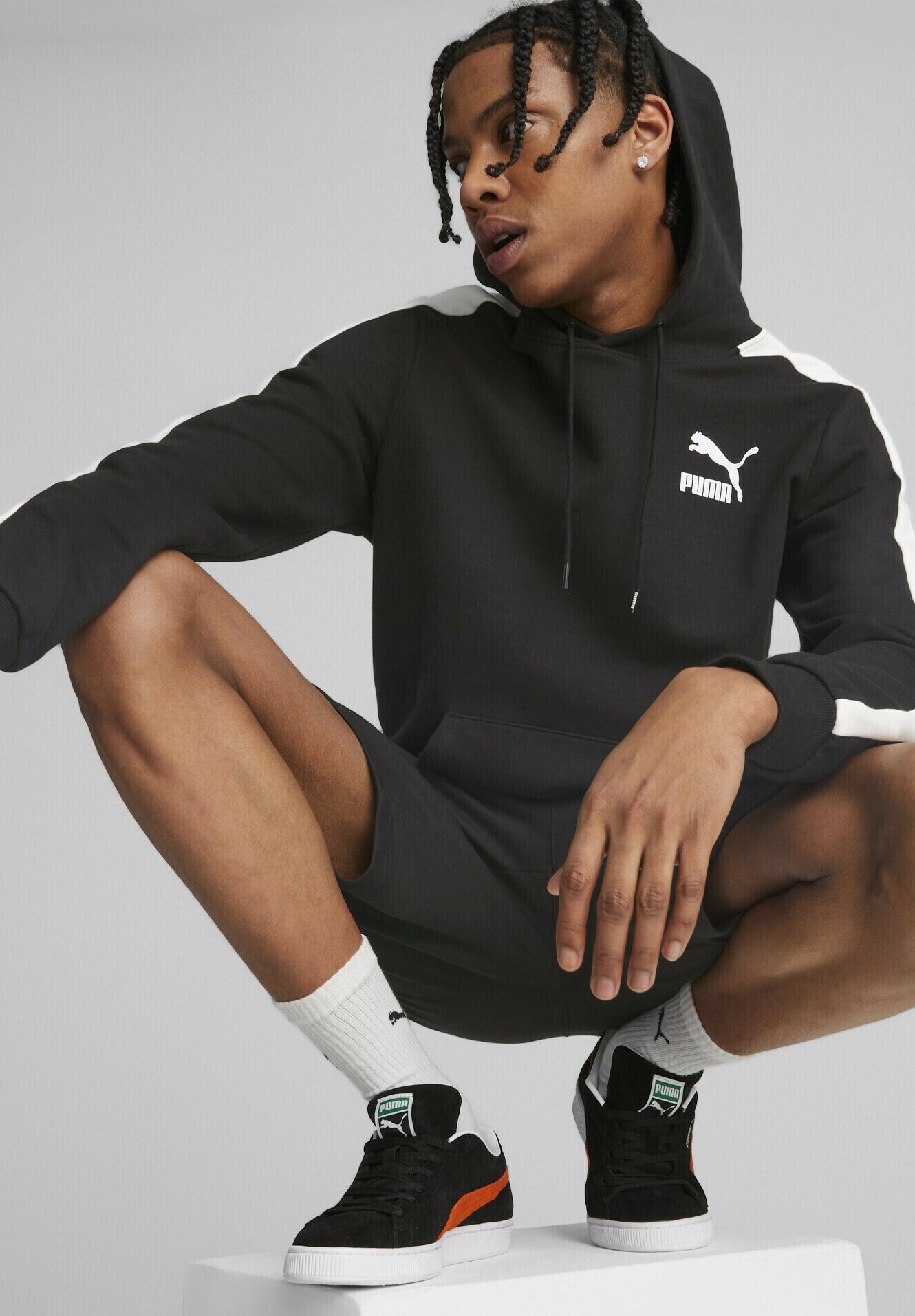 Puma T7 ICONIC - Hoodie - black - Zalando