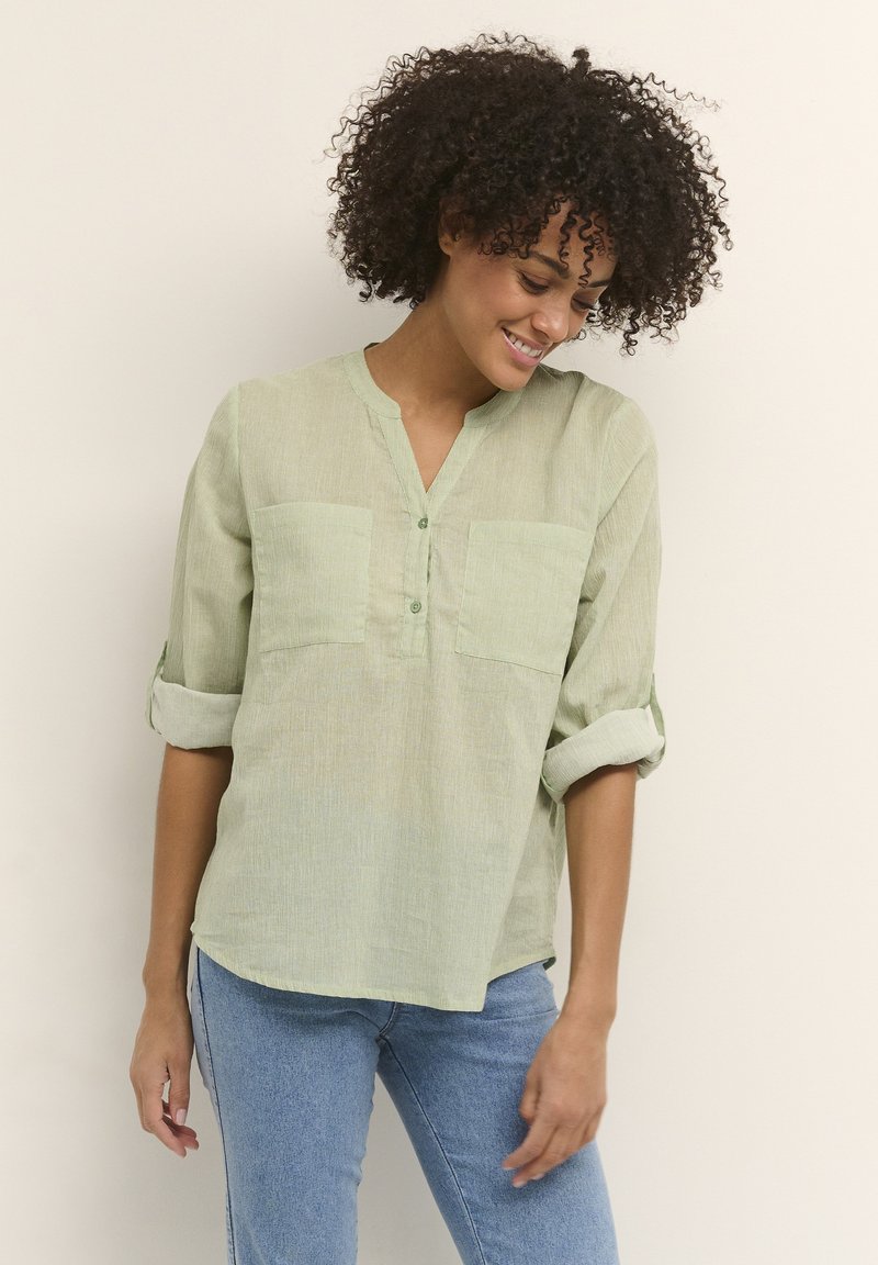 Damen Kleider | Kaffe KAVIVIAN Bluse green chalk stripe/grün - PW34488 Damen Kleider | Kaffe KAVIVIAN Bluse green chalk stripe/grün - PW34488