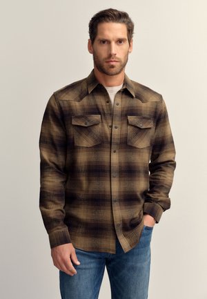 Next REGULAR FIT - WESTERN STYLE LONG SLEEVE CHECK - Overhemd - brown