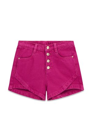 MIT MITTLERER LEIBHÖHE - Jeans Shorts - fuchsia