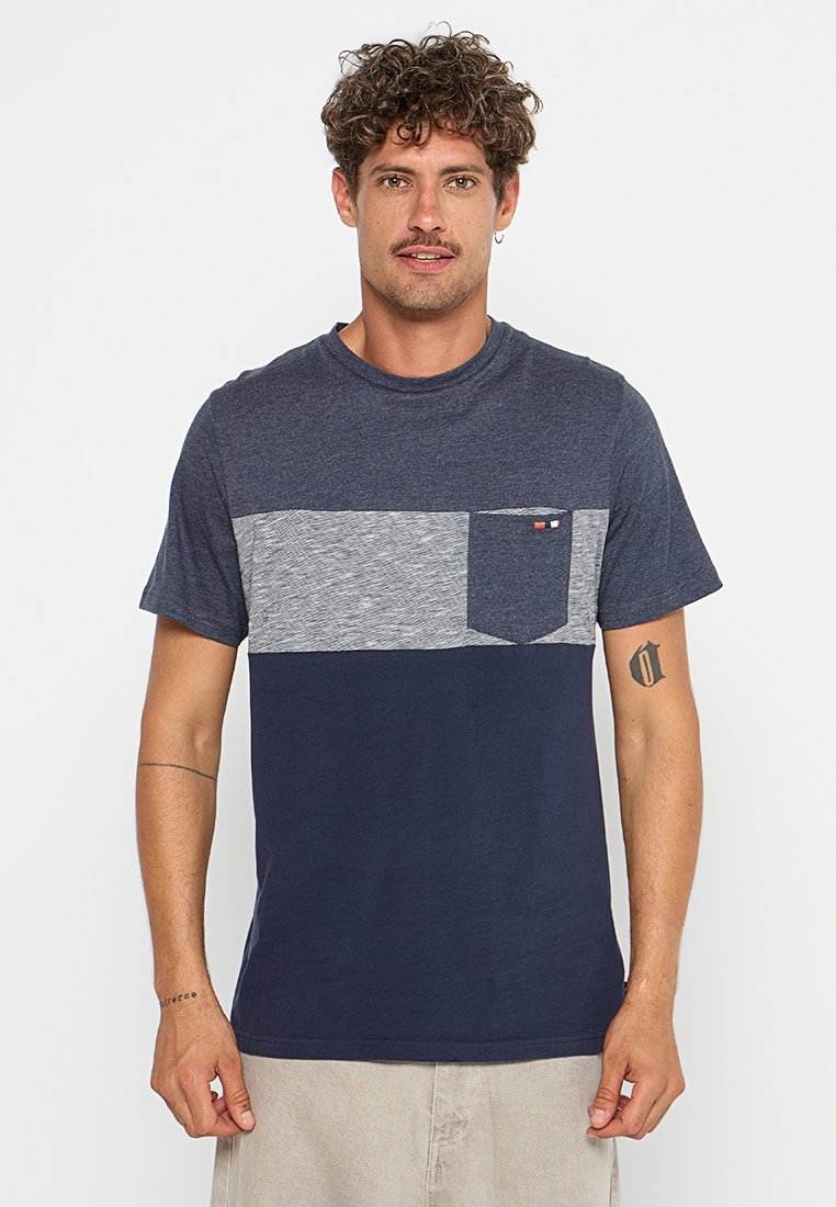 INDICODE JEANS T-shirt print blauw denim/bluedenim