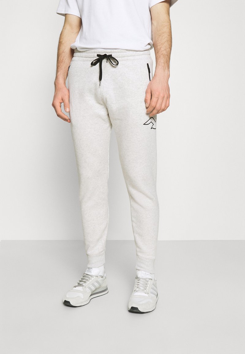 Hollister Co. ICONIC PRINT Tracksuit bottoms texture grey/grey