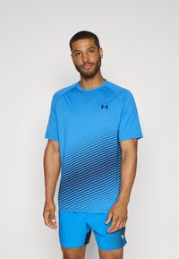 Under Armour TECH FADE  - Sportfelső - blue atlantis/white